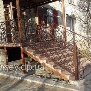 Уличные входные кованые перила для магазина