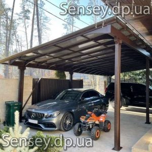Односкатный автонавес с двутавровой балки