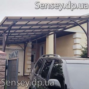 Высокий односкатный навес без ферм